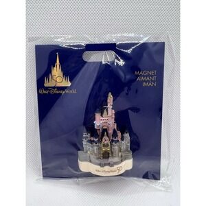 NEW Disney Parks WDW 50th Anniversary Cinderella Castle Magic Kingdom Magnet